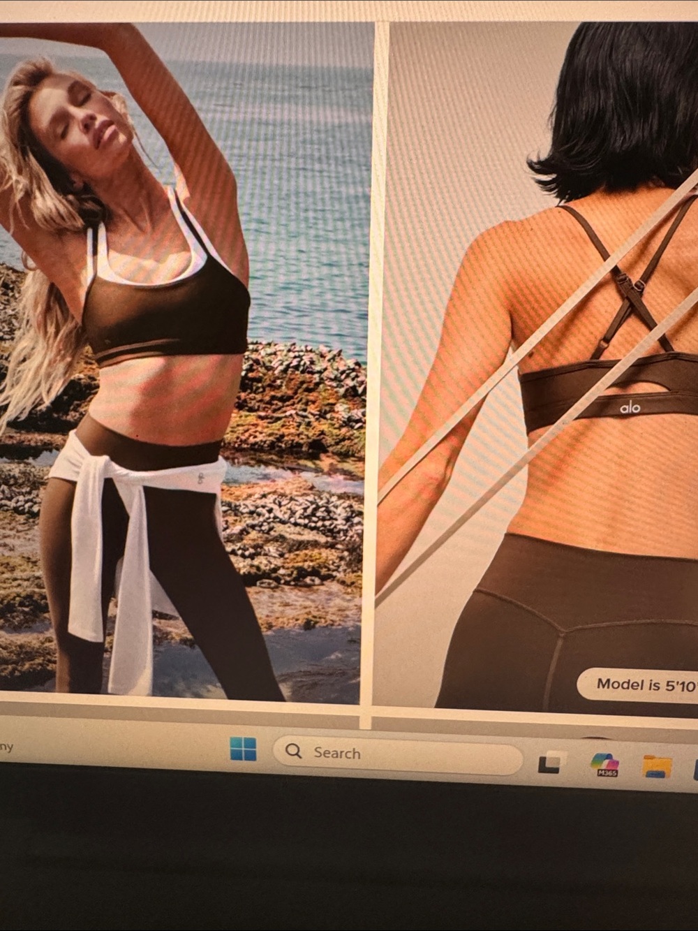 ALO Yoga Brown Strappy Crossback Sports Bra
